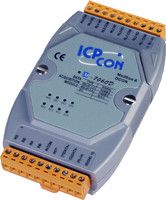 4-channel Isolated Digital Input and 4-channel Relay Output Module with 16-bit Counters and LED Display (Gray Cover)