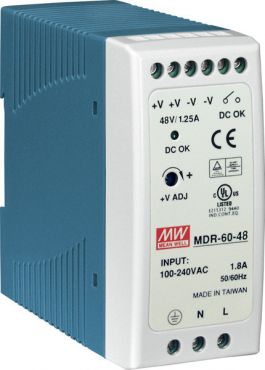 48 V/1.25 A, 60 W Single Output Industrial DIN Rail Power Supply