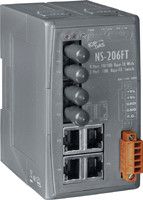 Unmanaged 4-Port Industrial 10/100 Base-T(X) with Dual 100 Base-FX Switch