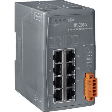 Unmanaged 8-Port Industrial 10/100/1000 Base-T Ethernet Switch