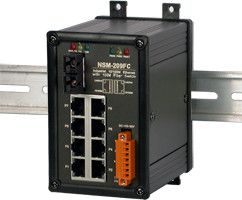 Unmanaged 8-Port Industrial 10/100 Base-T with 100 Base-FX Fiber Switch
