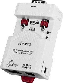 Tiny Modbus/TCP to RTU/ASCII gateway with PoE and 1 RS-232 Port