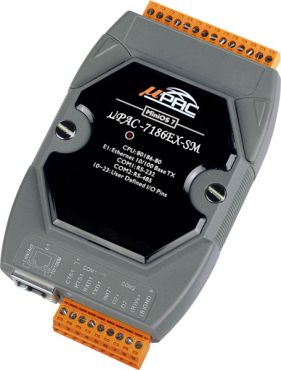 Palm-size μPAC with 7-segment LED Display (80MHz CPU, 10/100 Ethernet, 640K SRAM, 512K Flash, RS-232x1, RS-485x1)